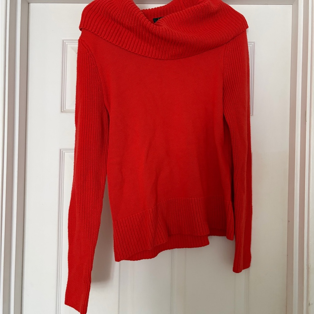 Ralph Lauren Vibrant Red Cowl Neck Sweater